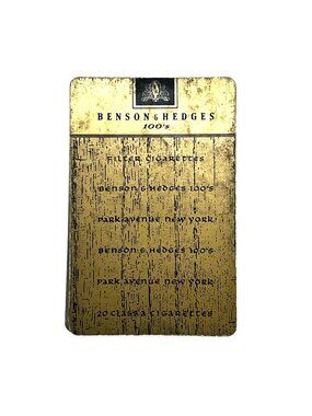 Vintage Benson & Hedges 100s Cigarette Pack Playing Card Full Set Gold Retro